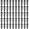 50 Pack Black Metal Snap Hair Clips for Women –