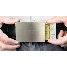 Storus Smart Belt Buckle Wallet Card Case Holder w/ Hidden Chamber - Gunmetal