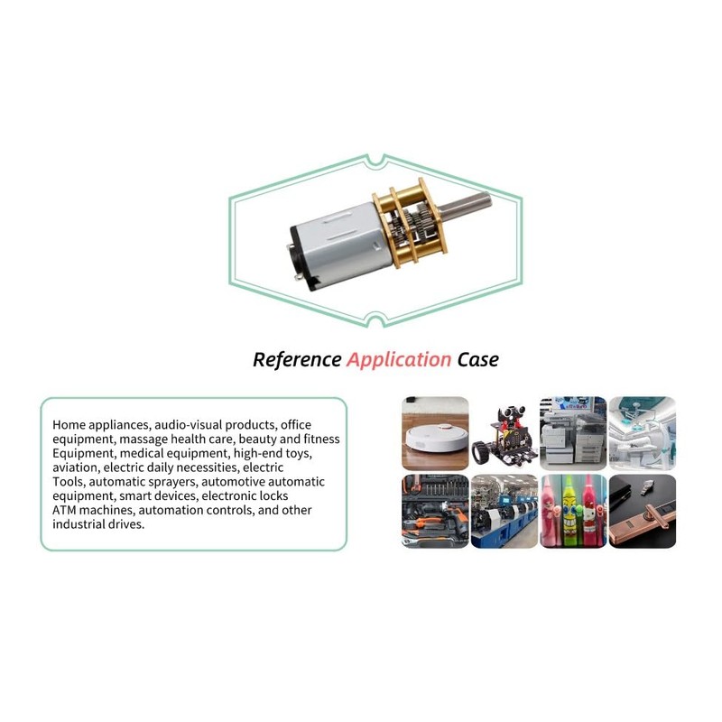 CHANCS N20 DC Gearbox Motor 6V 60RPM Shaft Length 10mm