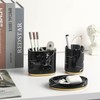 5-Piece Bathroom Counter Top Accessory Set - Dispenser for Liquid