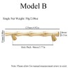 TopHomer Model B, 6Pcs Gold Brass Bamboo Knob, Zinc Alloy