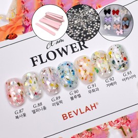 classic nail Vibla I.M. Flower Fresh Flower Glitter Gel + 30 Parts / 비블라 아이엠플라워 생화 글리터젤+ 파츠30개