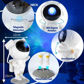 KOSU Astronaut Space Projector, Star Projector Galaxy Night Light, Starry Nebula Ceiling LED Lamp with Timer and Remote, Kids Room Decor, Gifts for Christmas, Birthdays, Party