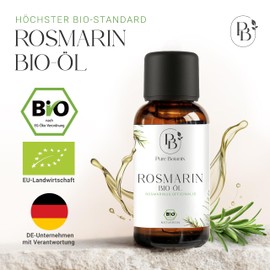 Pure Botanix - BIO Rosmarinöl - 30ml - Stimulation Haarwachstum - Rosmarinöl Haare - 100% naturrein - Rosmarin Öl hochdosiert - Haaröl - Haarausfall