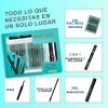 Kit Extensiones De Pestañas 30d+40d Curvatura D 9-16mm Mixta