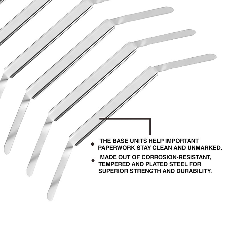 OLYMPX 50 Pcs of 3.5” Capacity Premium Metal Prong Paper
