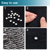 sourcing map 50Pcs Rhinestone Stud Refills, 8mm Dazzling 4 Claw