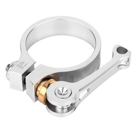 Tube Clip CNC Aluminum Alloy Quick Release Seat Tube Clip Seatpost Clamp 41mm Headphones and Spare Parts(Silver¡ê?