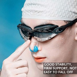 DILUSILK 10 Pcs Nose Clips Swimming, Waterproof Training Swim Nose Protector Plug, Nose Plug Reusable Waterproof Nose Protector for Swimmers, Beginners