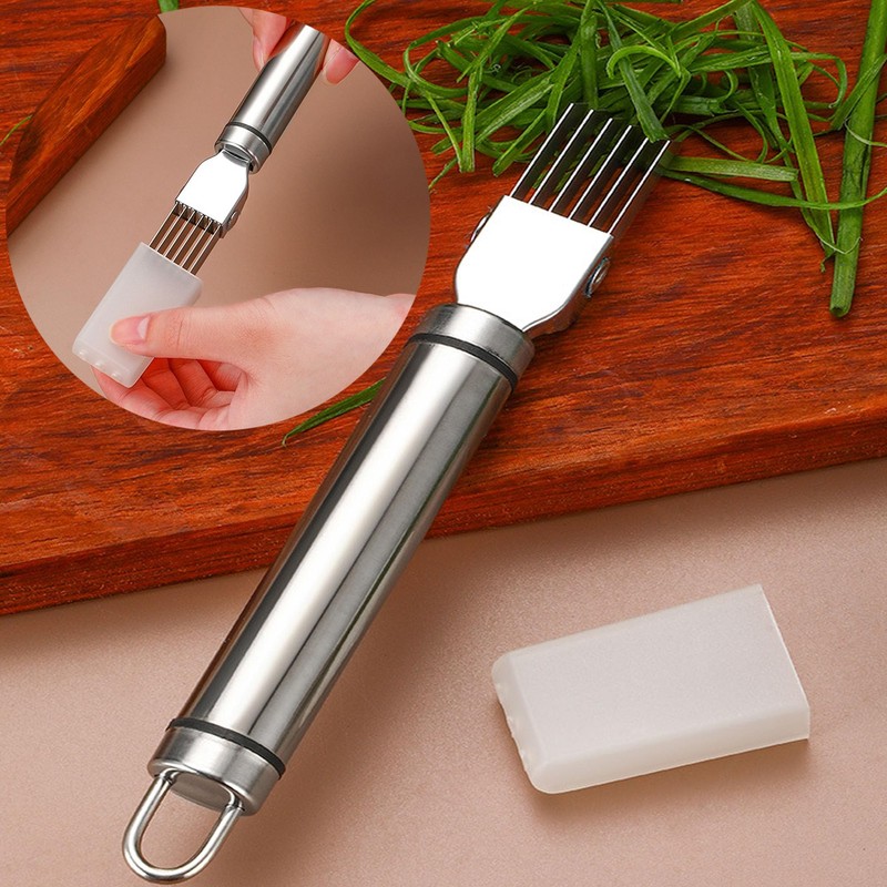 UGpine Scallion Cutter Onion Shred Knife with Stainless Steel Blade,