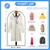 6Pack See Through Breathable Clothes Covers with Zip, 60CMX140CM Waterproof