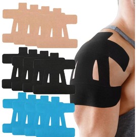Kinesio Tape, Knee, Taping Tape, Ready to Attach Series, Kinesiology Tape, Anti-Peel, Sweat and Water Resistant, Strong Adhesion, Elastic Taping, Sports, Exercise, Running, Tennis, Soccer, Muscle