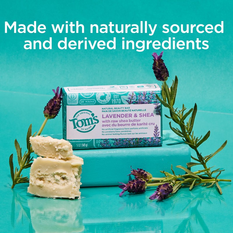Tom's of Maine Natural Beauty Bar Soap, Lavender & Shea