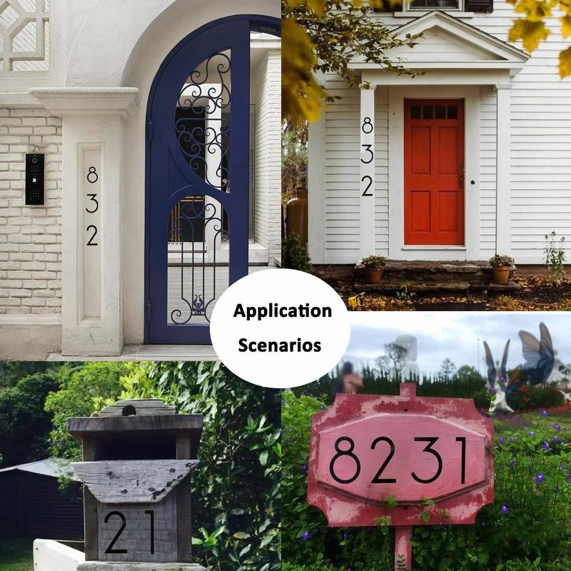 5" Floating Stainless Steel Address House Number, Modern Metal Anti-Rust