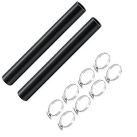 1.5" ID Gasoline Fuel Filler Neck Hose with 4 Clamps - 15 7/8" Straight Gas Tank Hose Replacement (2 pcs)