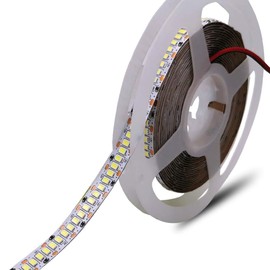 Boarda 16.4ft 240LEDs/m 12V Flexible Warm/Nature/Cool White LED Strip,1200 Units SMD 2835 LEDs,for Holiday Party Stairway Home Decoration Cupboard (Cool White 6000K)