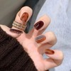 24 Cold Brew Coffee Gradient Fake Nails - Perfect for