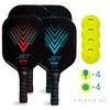 Franklin Sports - Aluminum Pickleball Paddle 4 Player Paddle and