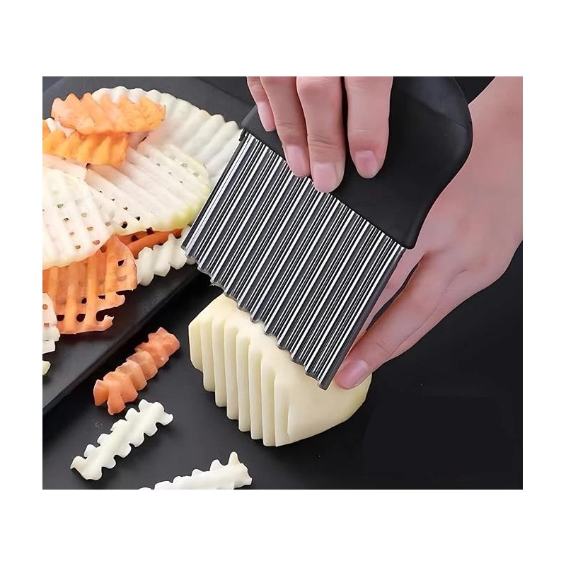 YOFAN French Fry Slicer - Large Crinkle Cutter