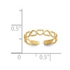 BillyTheTree Jewelry 14K Yellow Gold Open Hearts Toe Ring