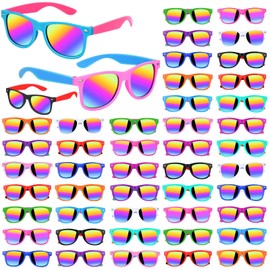 Gifts2U Kids Sunglasses,36 Pack Bulk Party Favors for Kids Ages 3-8,Rainbow Neon Sunglasses with UV400 Protection Party Gift