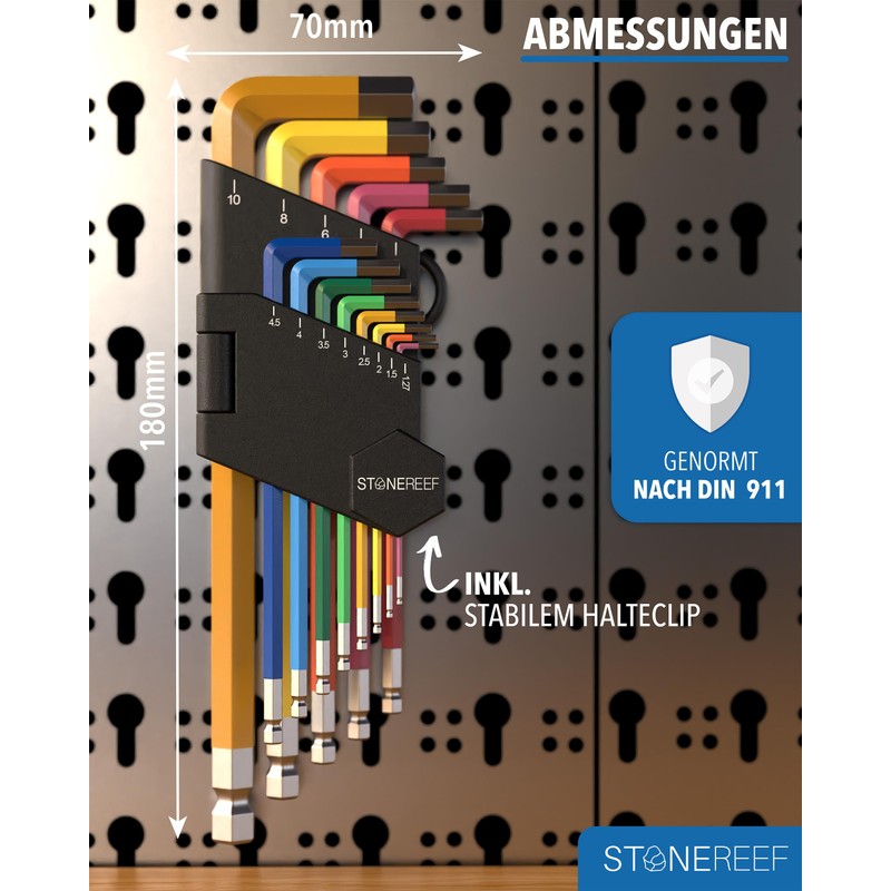 STONE REEF Allen Key Set 13 Pieces [incl. Ball Head]