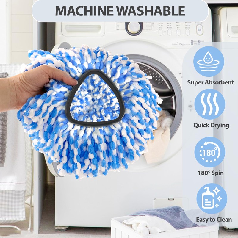 Mop Head Replacement for OCeda RinseClean 2 Tank System, Microfiber