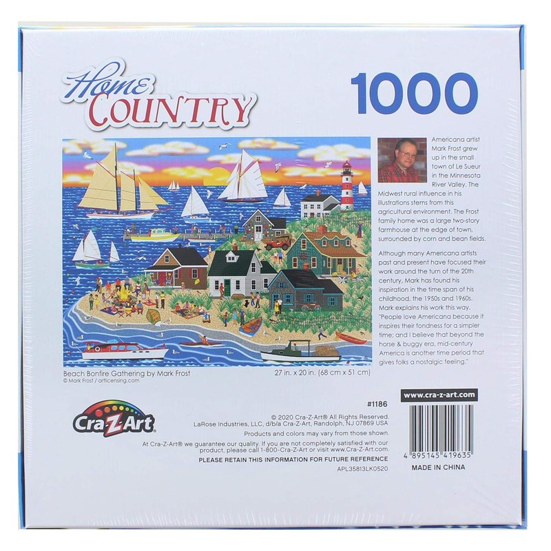 Beach Bonfire Gathering by Mark Frost 1000 Piece Puzzle
