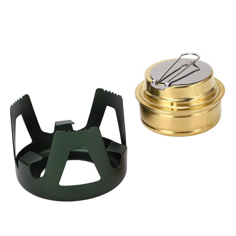Mini Alcohol Stove Brass Aluminum Alloy Safe Windproof Portable Widely