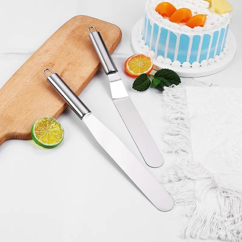 Espatula Alisadora Pasteles Reposteria De Acero Inoxidable