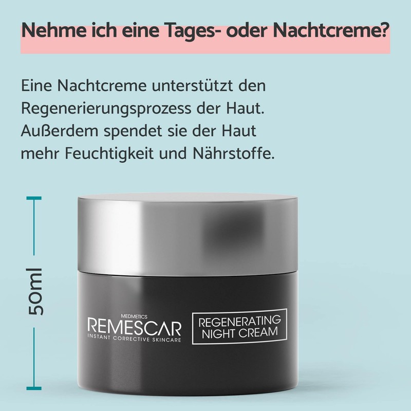 Remescar Regenerating night cream - nourishes the skin for a