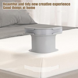 4Pcs Bed Sheet Holders Straps, Heavy Duty Bedsheet Corner Tightener Clips with Lock Strips, Bed Sheet Clips Fasteners, Secure Mattress Protectors and Bedding (Grey)