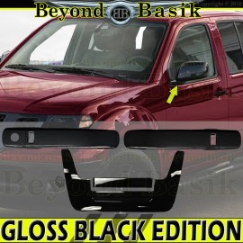 Torox For 2005-2012 Nissan Frontier GLOSS BLACK Door Handle COVERS SMT+Mirror+Tai
