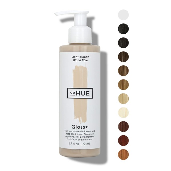 dpHUE Gloss+ - Light Blonde, 6.5 oz - Color-Boosting Semi-Permanent Hair Dye & Deep Conditioner - Enhance & Deepen Natural or Color-Treated Hair - Gluten-Free, Vegan