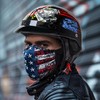 Cartman Cruiser Scooter Motorcycle Half Face Helmet, American Flag Skull