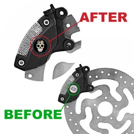 Sugar Skull Front Brake Caliper Inserts, Compatible with Harley Davidson Brembo Brakes. Sold In Pairs. MADE IN THE USA