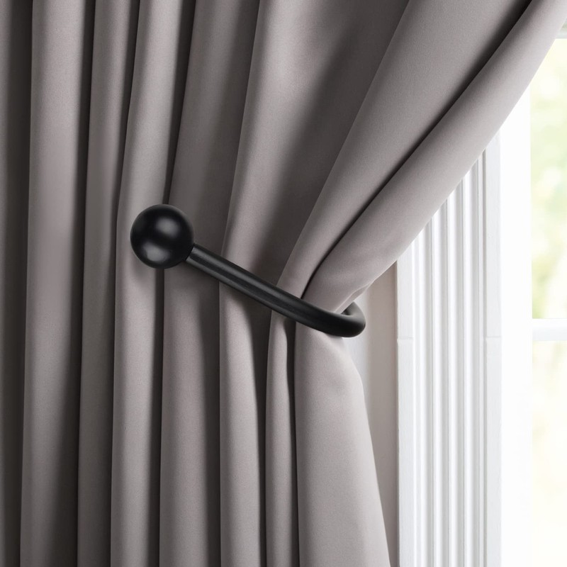 Curtain Holdbacks, 6 pcs Curtains Holder Wall Mounted Drapery Tiebacks