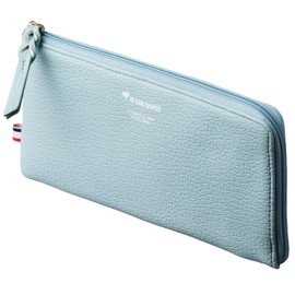 Cox Sportif Long Wallet, Spring Wallet, Limited Size, Thin, Lightweight, L-Shaped, Zipper, BLUE