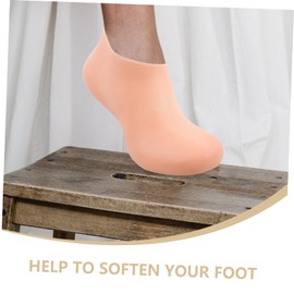 NOLITOY 2pairs Moisturizing Foot Care Socks Exfoliating Spa Socks for Dry Cracked Feet for Women Softens and Hydrates Skin