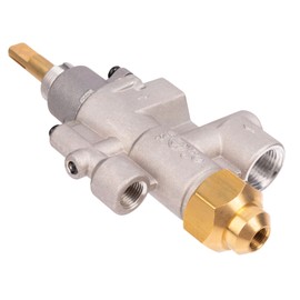 680I Dexen CSA Certified Manual Aluminum Dual-Fuel NG/LPG Gas Valve 3/8 Inlet 11/32 Thermocouple Port for Fireplaces, Stoves, and Heating Systems