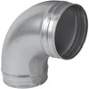 5'' Inch / 125mm 90 Degree Duct Connector - Galvanized
