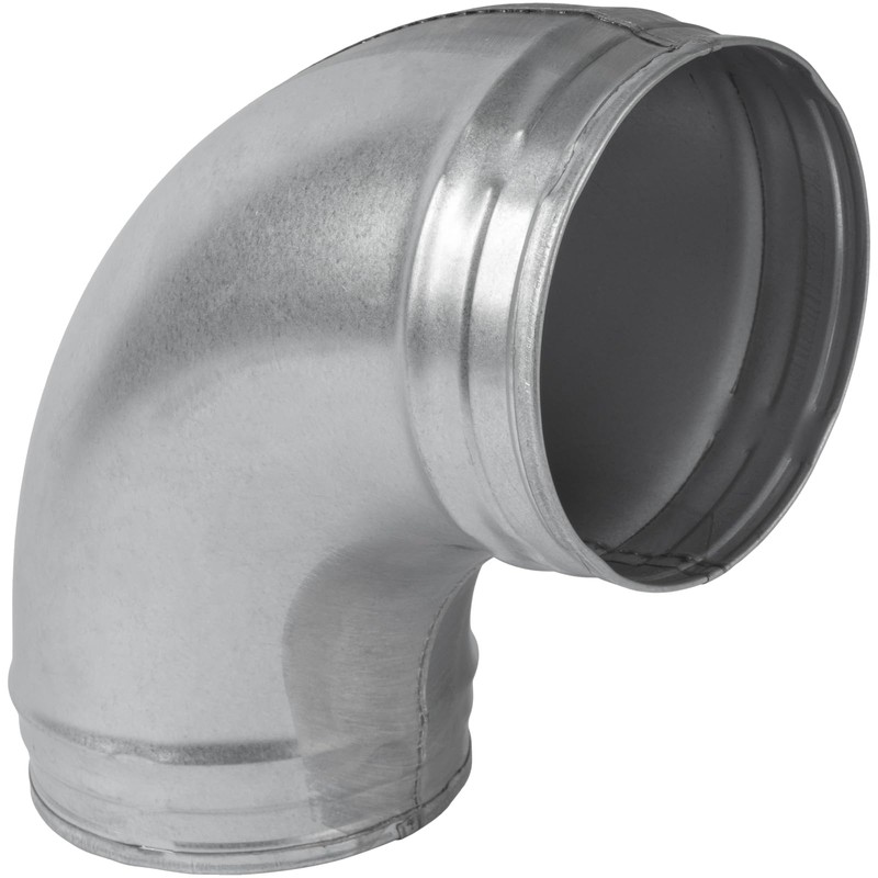 5'' Inch / 125mm 90 Degree Duct Connector - Galvanized