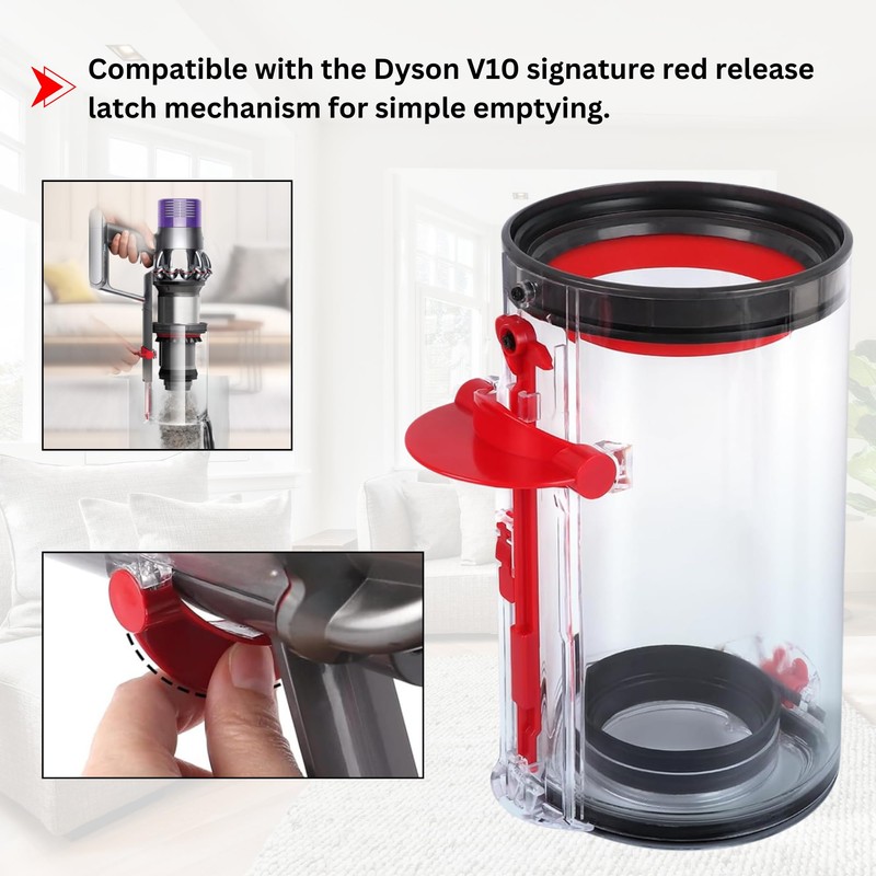 Noble Spares Replacement Dust Bin Compatible with Dyson Series V10,
