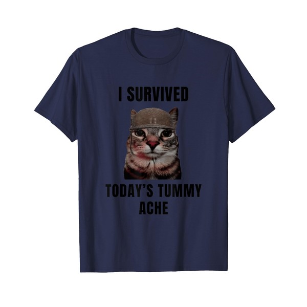 Funny I Survived Today's Tummy Ache Joke T-Shirt