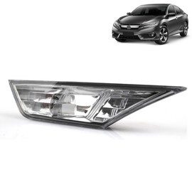 ROBUST Left Passenger Side Indicator Turn Light Lamp Marker Lens for Honda Civic 34300-TET-H01 34300TETH01 34350-TET-H01 34350TETH01 2016-2019