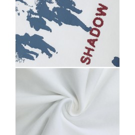 Vamtac Mens Oversized Graphic Tees Y2k Vintage Graffiti Tie Dye Short Sleeve Streetwear Summer Tops Tshirt Unisex White S