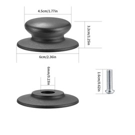 5 Pcs Pot Lid Knob, Universal Replacement Pan Lid Cover Knobs, Kitchen Cookware Knob Handle, Bakelite Circular Handgrip Knobs