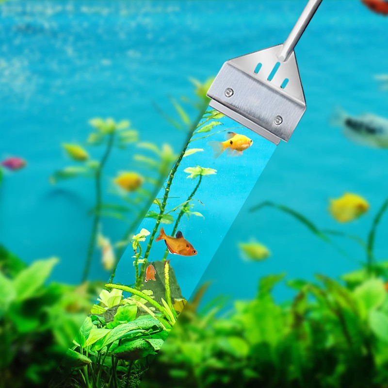 Kirecoo Algae Scraper for Glass Aquariums, 25.6" Fish Tank Cleaner,