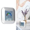 Indoor Touch LCD Screen Thermometer Hygrometer Electric Alarm Clock for