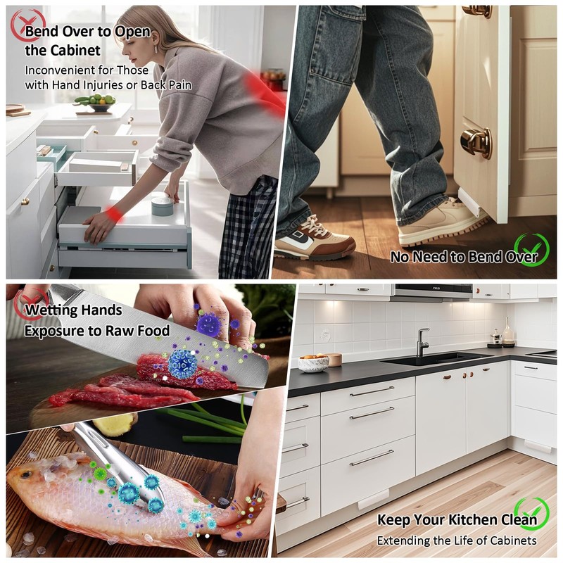 Cathyeen 2 Pack Cabinet Foot Pull, Foot Pull for Trash